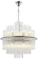 Люстра подвесная Eclipse 2108/11/13P Stilfort прозрачная на 13 ламп, основание никель в стиле современный Люстра подвесная Eclipse 2108/11/13P Stilfort прозрачная на 13 ламп, основание никель в стиле современный